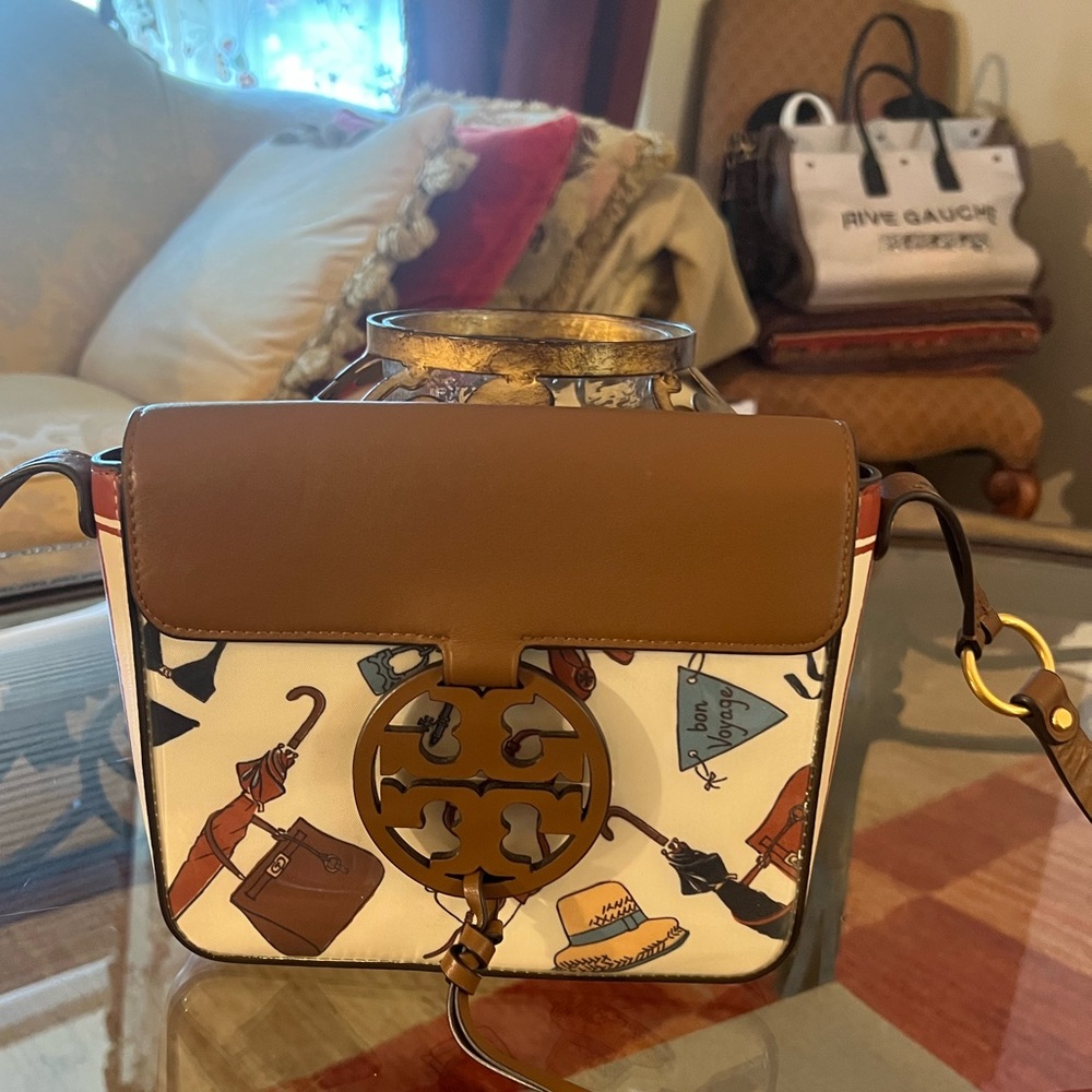 Tory Burch Tan and Cream Crossbody Bag - Picture 8 of 9